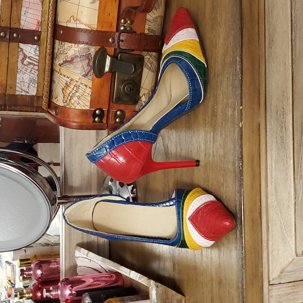 Heels multicolored shoes
